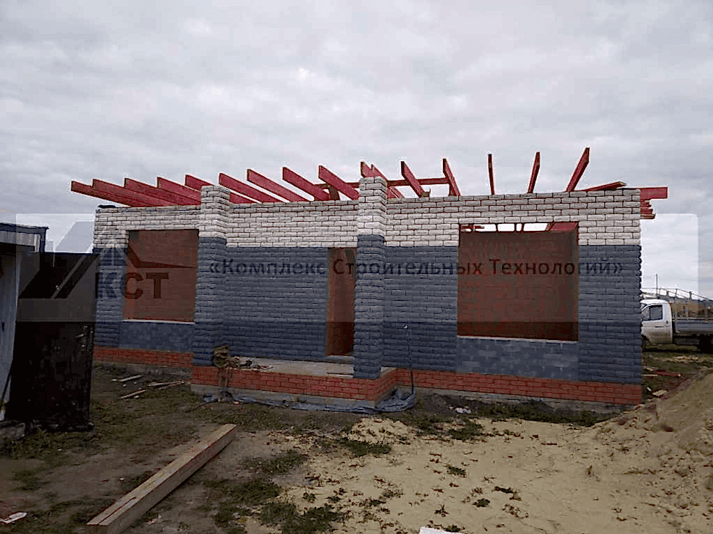 Дом 86 м² в КП «Новые Сокуры». Фотография со строительства объекта, фото 14