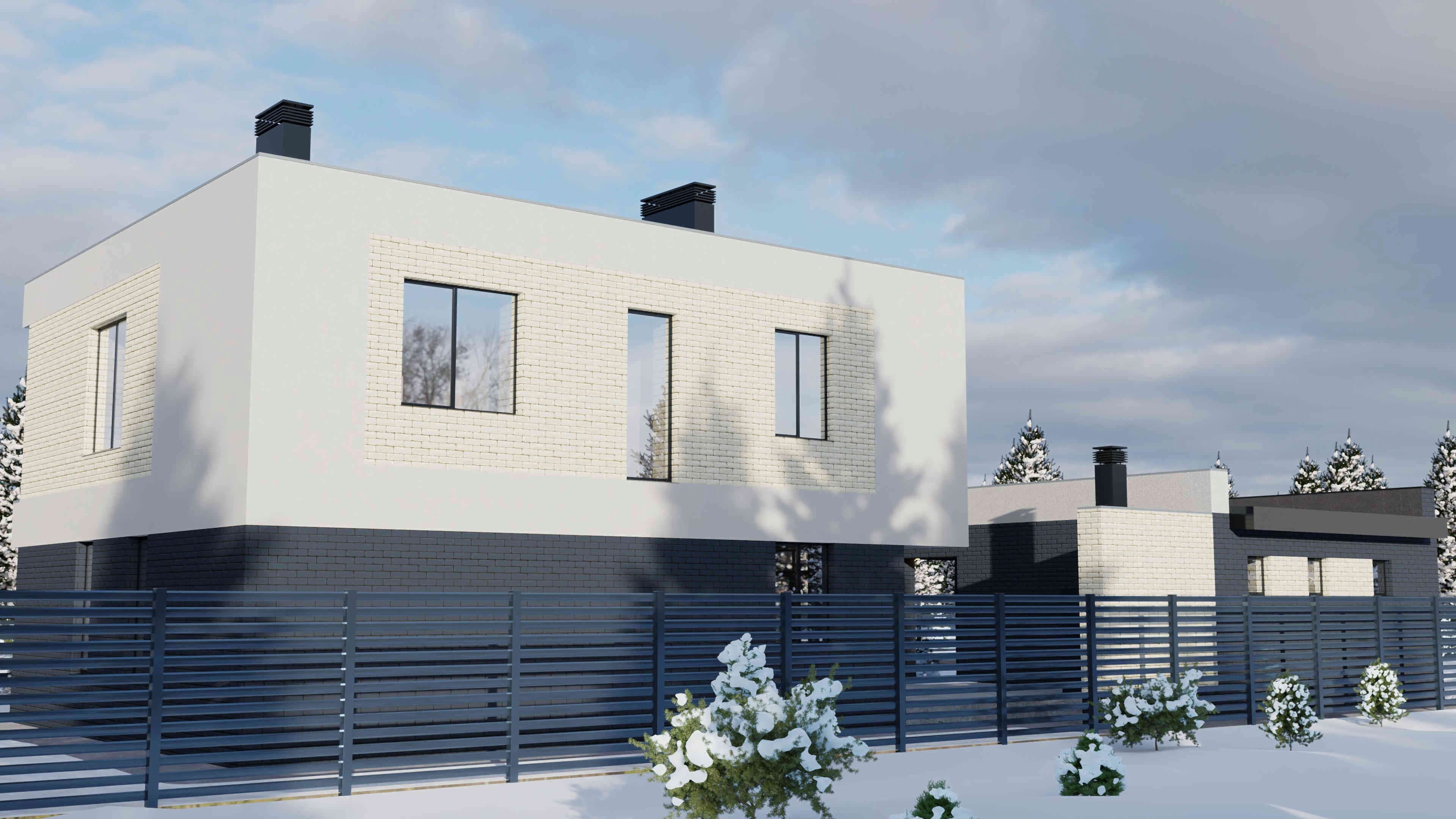 2 Коттеджа по 180 м² и 2 банных комплекса в п. Васильево. Проект дома, фото 1