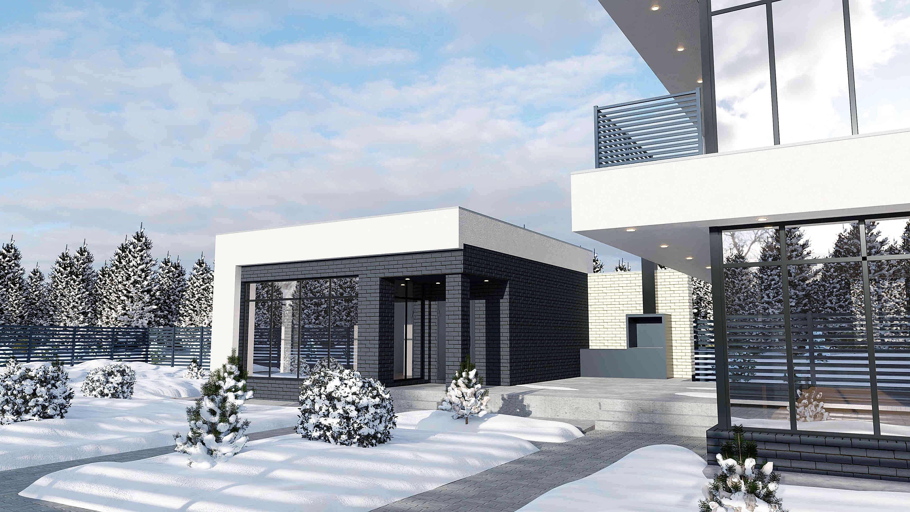 2 Коттеджа по 180 м² и 2 банных комплекса в п. Васильево. Проект дома, фото 3