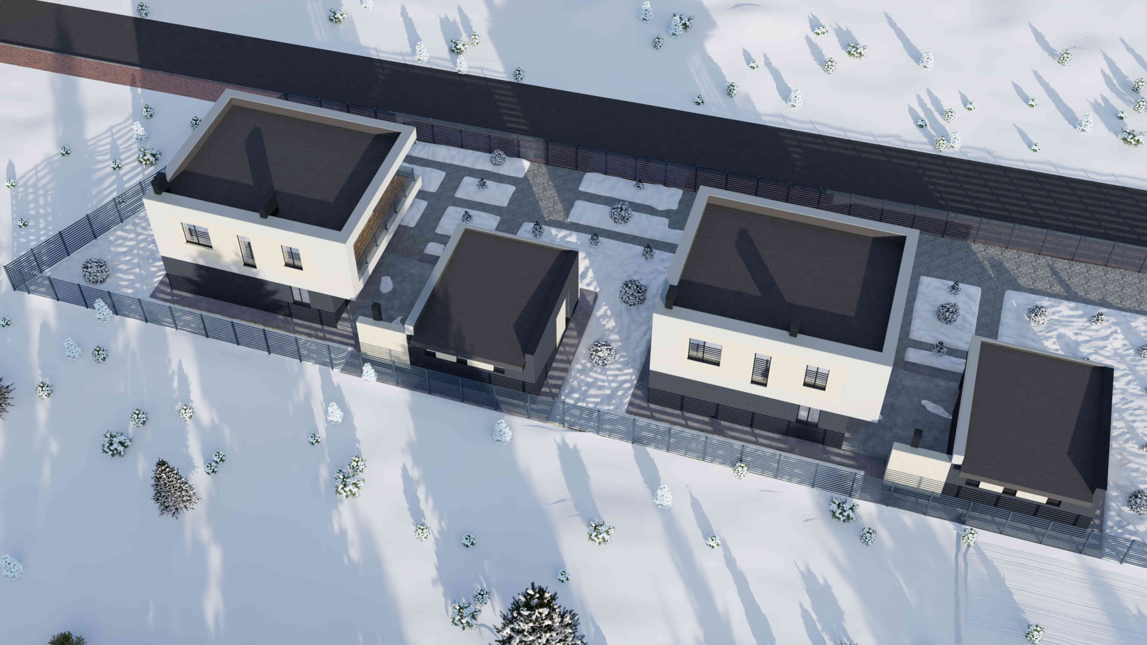 2 Коттеджа по 180 м² и 2 банных комплекса в п. Васильево. Проект дома, фото 4