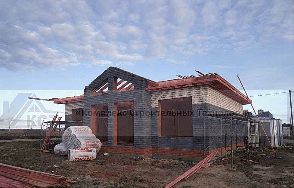 Дом 86 м² в КП «Новые Сокуры». Фотография со строительства объекта, фото 11