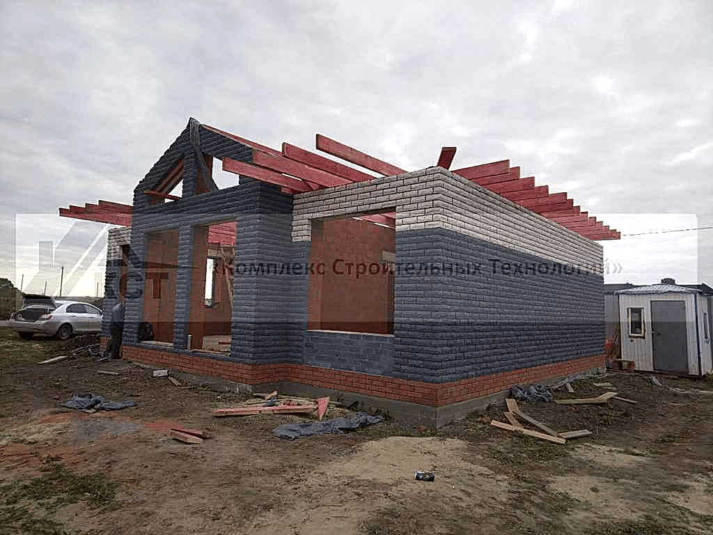 Дом 86 м² в КП «Новые Сокуры». Фотография со строительства объекта, фото 13