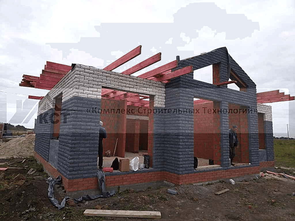 Дом 86 м² в КП «Новые Сокуры». Фотография со строительства объекта, фото 12