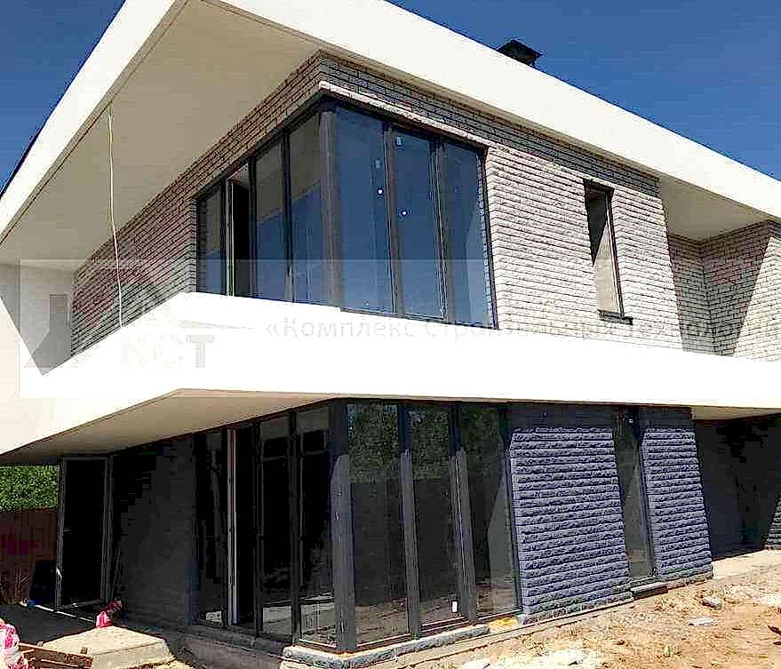 2 Коттеджа по 180 м² и 2 банных комплекса в п. Васильево. Фотография со строительства объекта, фото 4